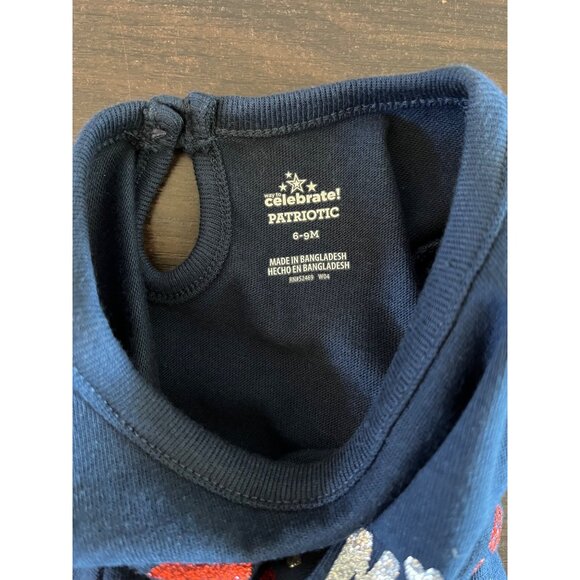 NWT Way To Celebrate! Girls 6-9 Months Little Miss Independent Patriotic T-Shirt - Picture 3 of 3